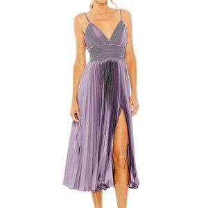 Mac Duggal Slim Strap Pleated Gown Lilac Size 4